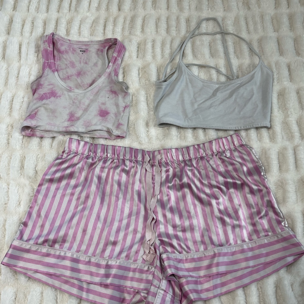 VS silk sleep shorts